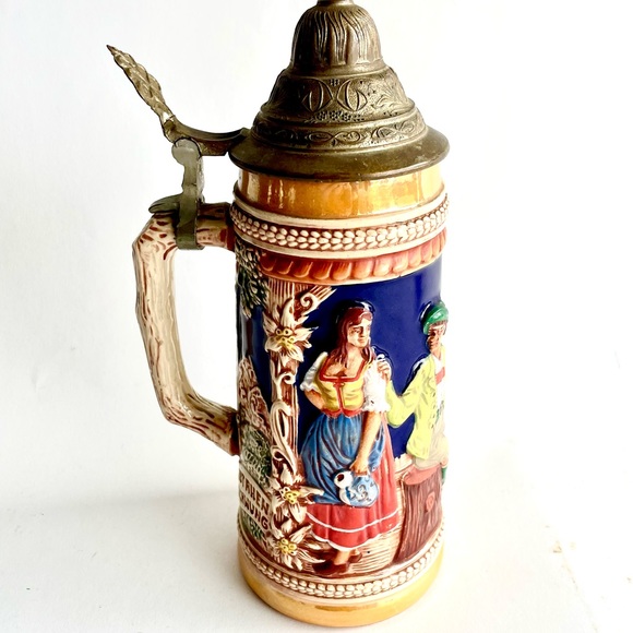 Vintage Gerz W Germany Lidded Beer Stein Collectible - Picture 3 of 8